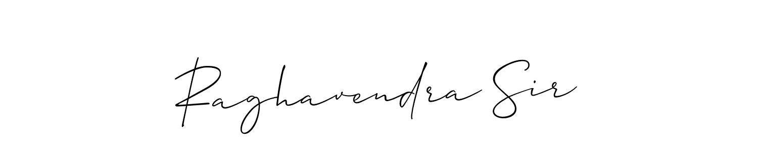 Create a beautiful signature design for name Raghavendra Sir. With this signature (Allison_Script) fonts, you can make a handwritten signature for free. Raghavendra Sir signature style 2 images and pictures png
