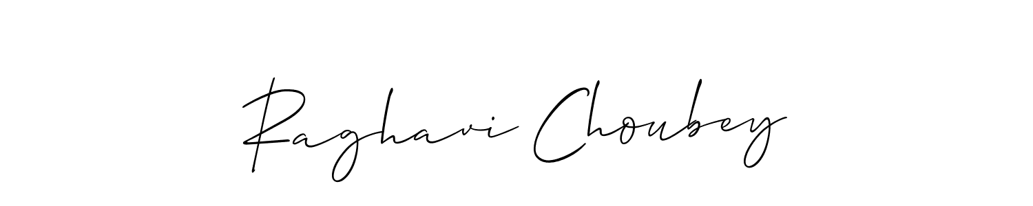 Allison_Script is a professional signature style that is perfect for those who want to add a touch of class to their signature. It is also a great choice for those who want to make their signature more unique. Get Raghavi Choubey name to fancy signature for free. Raghavi Choubey signature style 2 images and pictures png