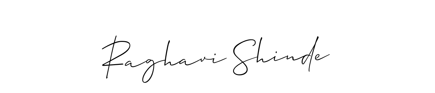 Allison_Script is a professional signature style that is perfect for those who want to add a touch of class to their signature. It is also a great choice for those who want to make their signature more unique. Get Raghavi Shinde name to fancy signature for free. Raghavi Shinde signature style 2 images and pictures png