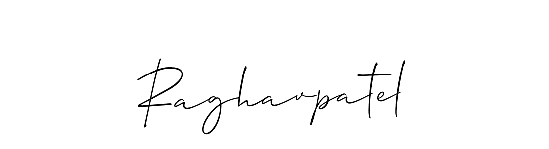 if you are searching for the best signature style for your name Raghavpatel. so please give up your signature search. here we have designed multiple signature styles  using Allison_Script. Raghavpatel signature style 2 images and pictures png