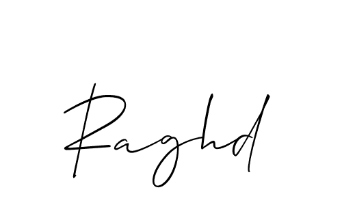 The best way (Allison_Script) to make a short signature is to pick only two or three words in your name. The name Raghd include a total of six letters. For converting this name. Raghd signature style 2 images and pictures png