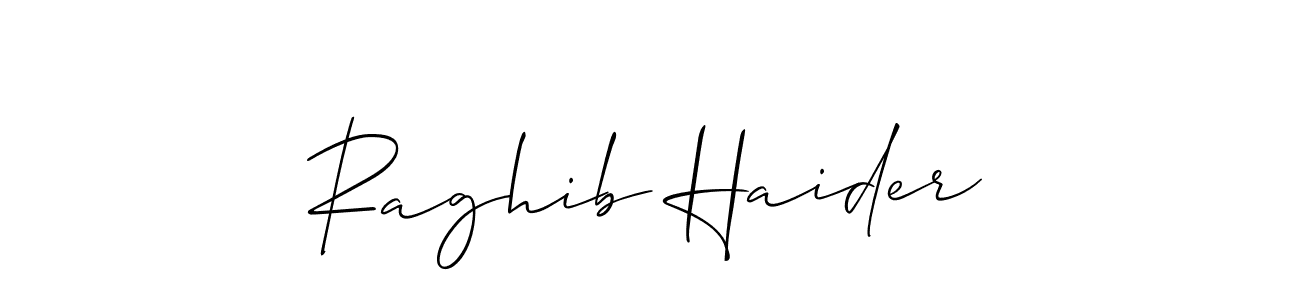 Also we have Raghib Haider name is the best signature style. Create professional handwritten signature collection using Allison_Script autograph style. Raghib Haider signature style 2 images and pictures png