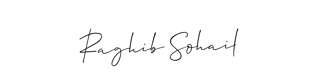 It looks lik you need a new signature style for name Raghib Sohail. Design unique handwritten (Allison_Script) signature with our free signature maker in just a few clicks. Raghib Sohail signature style 2 images and pictures png