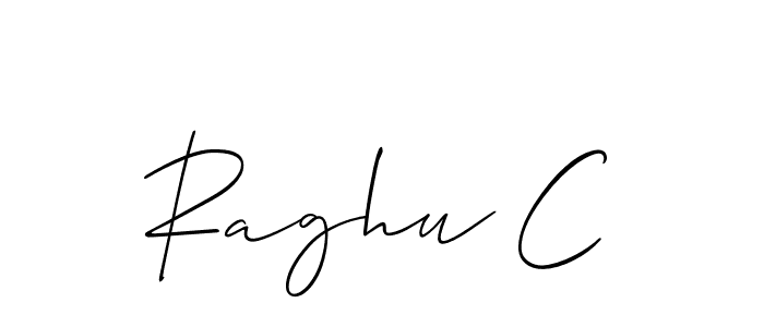 How to Draw Raghu C signature style? Allison_Script is a latest design signature styles for name Raghu C. Raghu C signature style 2 images and pictures png