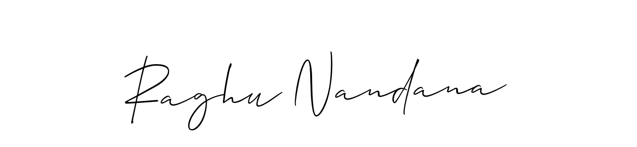 Make a short Raghu Nandana signature style. Manage your documents anywhere anytime using Allison_Script. Create and add eSignatures, submit forms, share and send files easily. Raghu Nandana signature style 2 images and pictures png