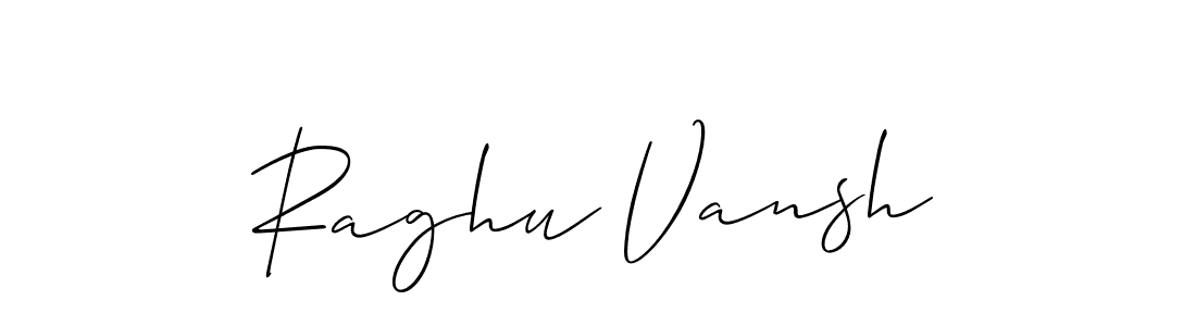 Make a beautiful signature design for name Raghu Vansh. With this signature (Allison_Script) style, you can create a handwritten signature for free. Raghu Vansh signature style 2 images and pictures png