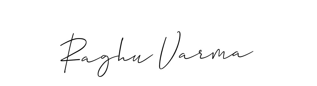 Create a beautiful signature design for name Raghu Varma. With this signature (Allison_Script) fonts, you can make a handwritten signature for free. Raghu Varma signature style 2 images and pictures png