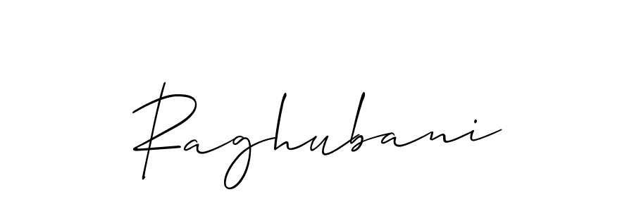 Design your own signature with our free online signature maker. With this signature software, you can create a handwritten (Allison_Script) signature for name Raghubani. Raghubani signature style 2 images and pictures png