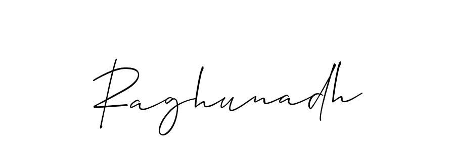 Create a beautiful signature design for name Raghunadh. With this signature (Allison_Script) fonts, you can make a handwritten signature for free. Raghunadh signature style 2 images and pictures png