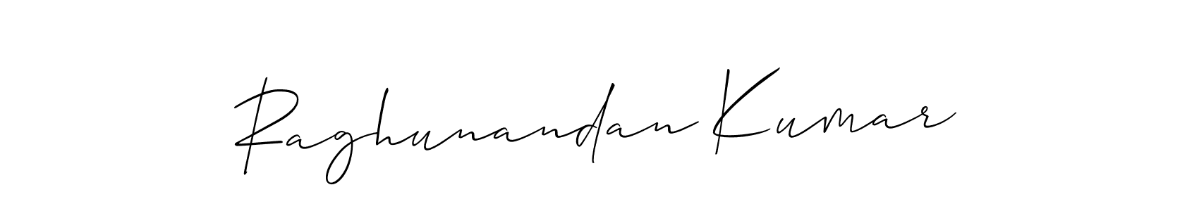 Raghunandan Kumar stylish signature style. Best Handwritten Sign (Allison_Script) for my name. Handwritten Signature Collection Ideas for my name Raghunandan Kumar. Raghunandan Kumar signature style 2 images and pictures png