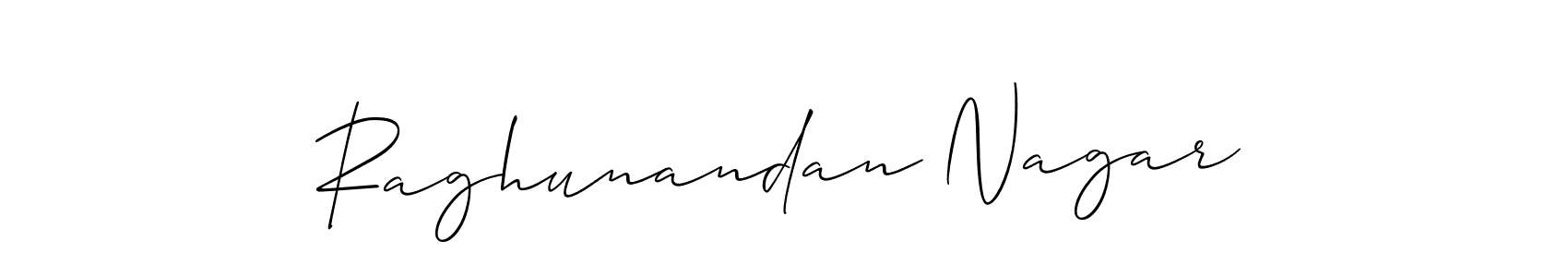 Also we have Raghunandan Nagar name is the best signature style. Create professional handwritten signature collection using Allison_Script autograph style. Raghunandan Nagar signature style 2 images and pictures png