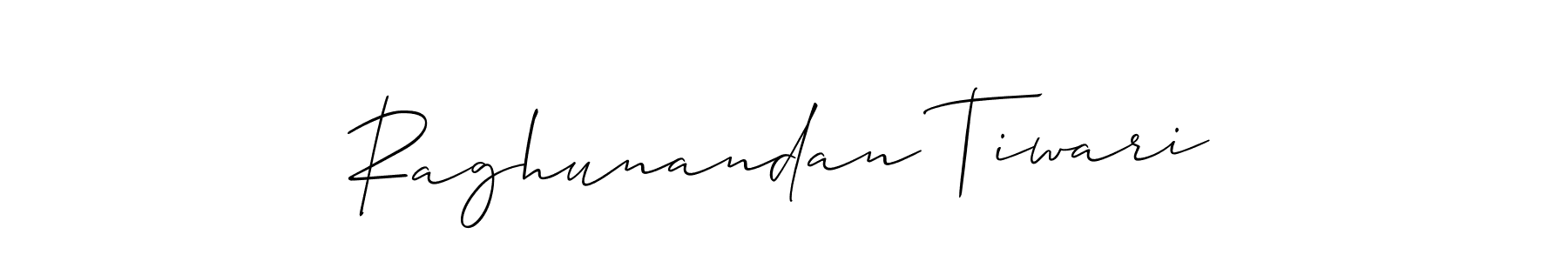 It looks lik you need a new signature style for name Raghunandan Tiwari. Design unique handwritten (Allison_Script) signature with our free signature maker in just a few clicks. Raghunandan Tiwari signature style 2 images and pictures png