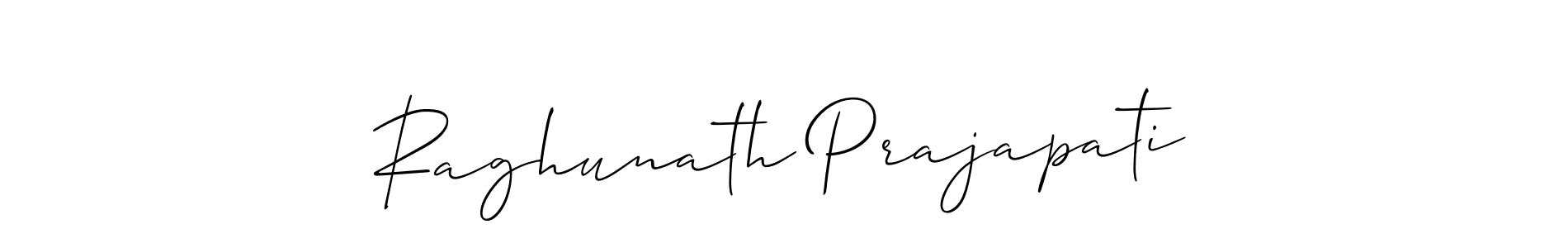 How to make Raghunath Prajapati name signature. Use Allison_Script style for creating short signs online. This is the latest handwritten sign. Raghunath Prajapati signature style 2 images and pictures png