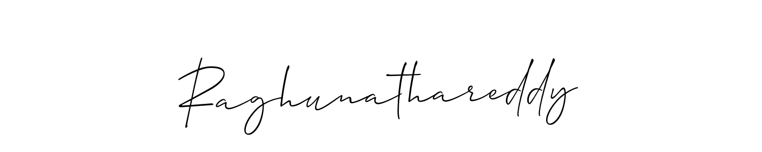 Use a signature maker to create a handwritten signature online. With this signature software, you can design (Allison_Script) your own signature for name Raghunathareddy. Raghunathareddy signature style 2 images and pictures png