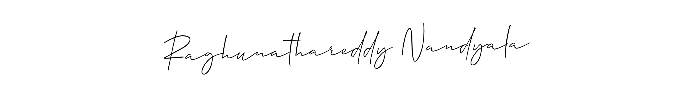 How to Draw Raghunathareddy Nandyala signature style? Allison_Script is a latest design signature styles for name Raghunathareddy Nandyala. Raghunathareddy Nandyala signature style 2 images and pictures png