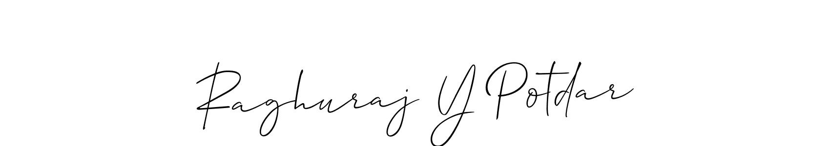 Similarly Allison_Script is the best handwritten signature design. Signature creator online .You can use it as an online autograph creator for name Raghuraj Y Potdar. Raghuraj Y Potdar signature style 2 images and pictures png