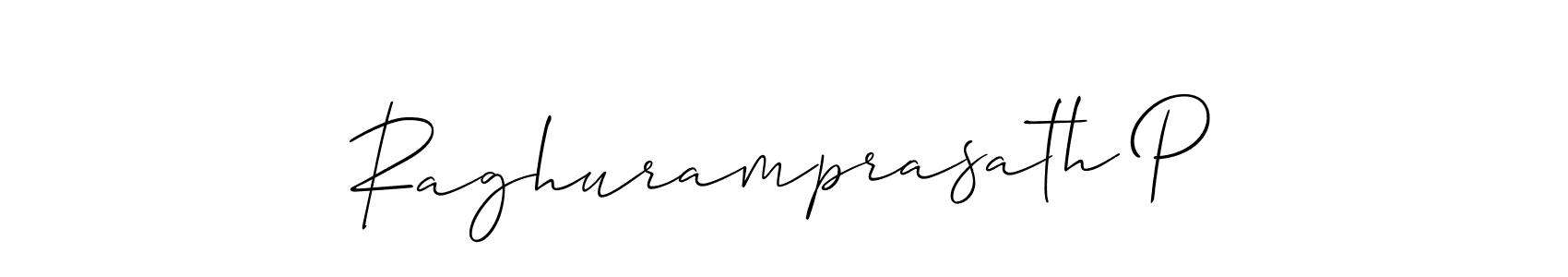 Make a beautiful signature design for name Raghuramprasath P. Use this online signature maker to create a handwritten signature for free. Raghuramprasath P signature style 2 images and pictures png