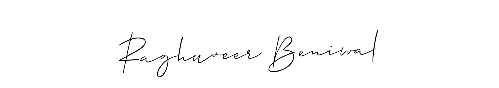 Best and Professional Signature Style for Raghuveer Beniwal. Allison_Script Best Signature Style Collection. Raghuveer Beniwal signature style 2 images and pictures png