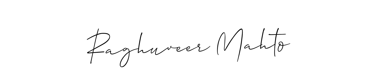 Make a beautiful signature design for name Raghuveer Mahto. With this signature (Allison_Script) style, you can create a handwritten signature for free. Raghuveer Mahto signature style 2 images and pictures png