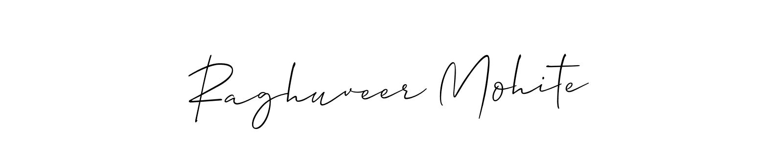 Design your own signature with our free online signature maker. With this signature software, you can create a handwritten (Allison_Script) signature for name Raghuveer Mohite. Raghuveer Mohite signature style 2 images and pictures png