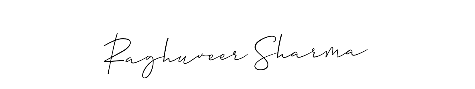 Raghuveer Sharma stylish signature style. Best Handwritten Sign (Allison_Script) for my name. Handwritten Signature Collection Ideas for my name Raghuveer Sharma. Raghuveer Sharma signature style 2 images and pictures png