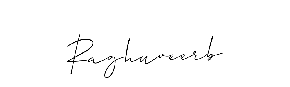 How to make Raghuveerb signature? Allison_Script is a professional autograph style. Create handwritten signature for Raghuveerb name. Raghuveerb signature style 2 images and pictures png
