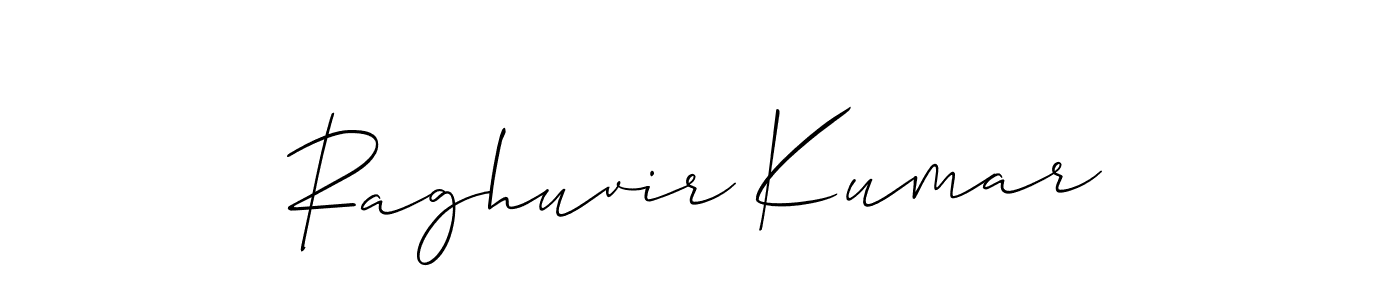 Design your own signature with our free online signature maker. With this signature software, you can create a handwritten (Allison_Script) signature for name Raghuvir Kumar. Raghuvir Kumar signature style 2 images and pictures png