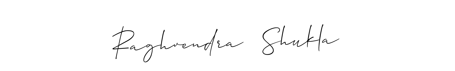It looks lik you need a new signature style for name Raghvendra   Shukla. Design unique handwritten (Allison_Script) signature with our free signature maker in just a few clicks. Raghvendra   Shukla signature style 2 images and pictures png