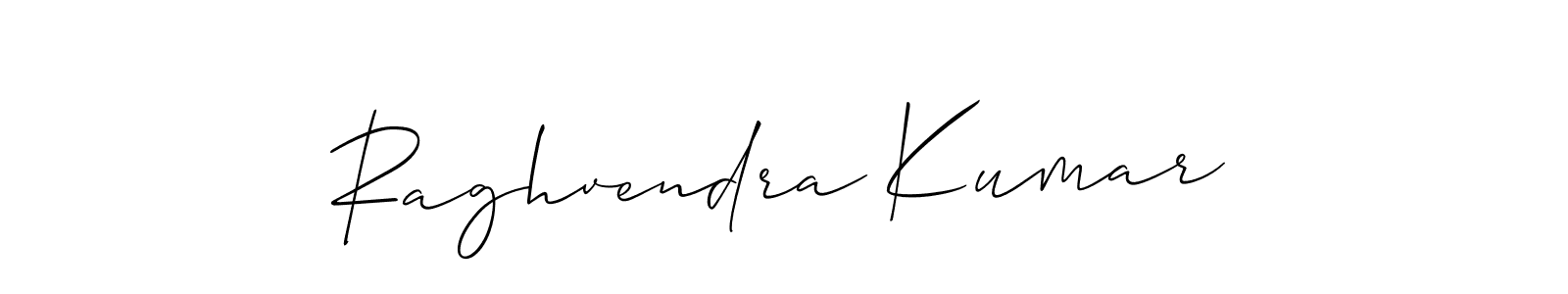 Make a beautiful signature design for name Raghvendra Kumar. With this signature (Allison_Script) style, you can create a handwritten signature for free. Raghvendra Kumar signature style 2 images and pictures png