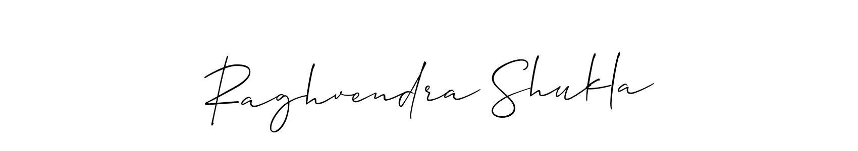 The best way (Allison_Script) to make a short signature is to pick only two or three words in your name. The name Raghvendra Shukla include a total of six letters. For converting this name. Raghvendra Shukla signature style 2 images and pictures png