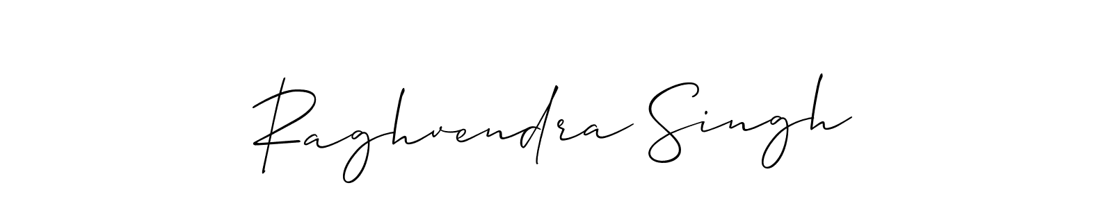 How to make Raghvendra Singh name signature. Use Allison_Script style for creating short signs online. This is the latest handwritten sign. Raghvendra Singh signature style 2 images and pictures png