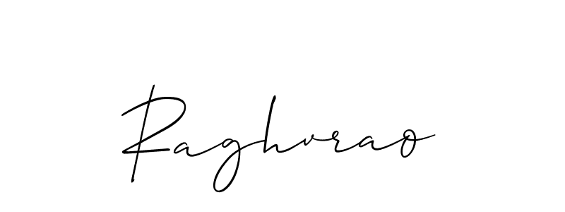 Use a signature maker to create a handwritten signature online. With this signature software, you can design (Allison_Script) your own signature for name Raghvrao. Raghvrao signature style 2 images and pictures png