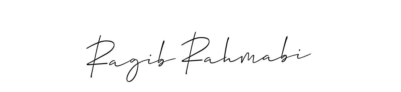 Design your own signature with our free online signature maker. With this signature software, you can create a handwritten (Allison_Script) signature for name Ragib Rahmabi. Ragib Rahmabi signature style 2 images and pictures png