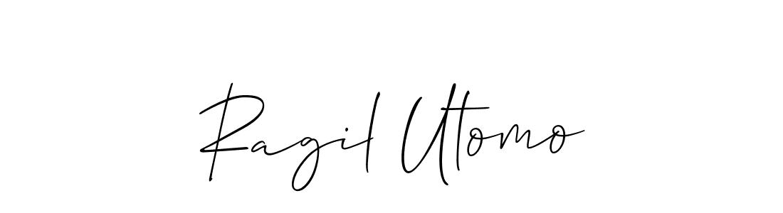 Design your own signature with our free online signature maker. With this signature software, you can create a handwritten (Allison_Script) signature for name Ragil Utomo. Ragil Utomo signature style 2 images and pictures png