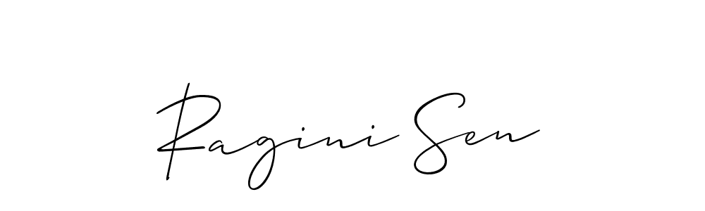 Make a beautiful signature design for name Ragini Sen. With this signature (Allison_Script) style, you can create a handwritten signature for free. Ragini Sen signature style 2 images and pictures png