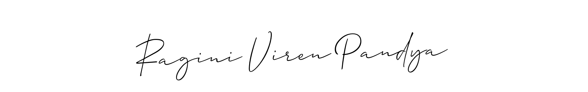 You should practise on your own different ways (Allison_Script) to write your name (Ragini Viren Pandya) in signature. don't let someone else do it for you. Ragini Viren Pandya signature style 2 images and pictures png
