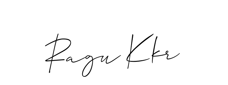 It looks lik you need a new signature style for name Ragu Kkr. Design unique handwritten (Allison_Script) signature with our free signature maker in just a few clicks. Ragu Kkr signature style 2 images and pictures png