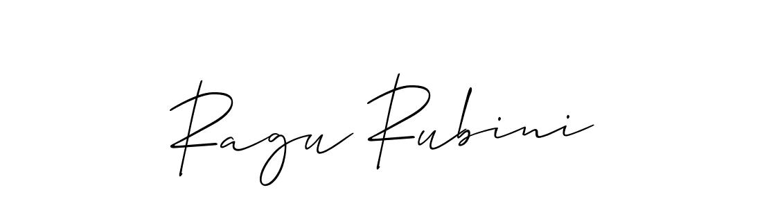 Make a short Ragu Rubini signature style. Manage your documents anywhere anytime using Allison_Script. Create and add eSignatures, submit forms, share and send files easily. Ragu Rubini signature style 2 images and pictures png