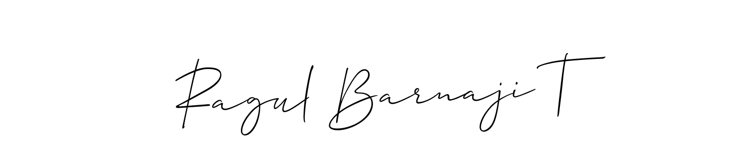 You can use this online signature creator to create a handwritten signature for the name Ragul Barnaji T. This is the best online autograph maker. Ragul Barnaji T signature style 2 images and pictures png