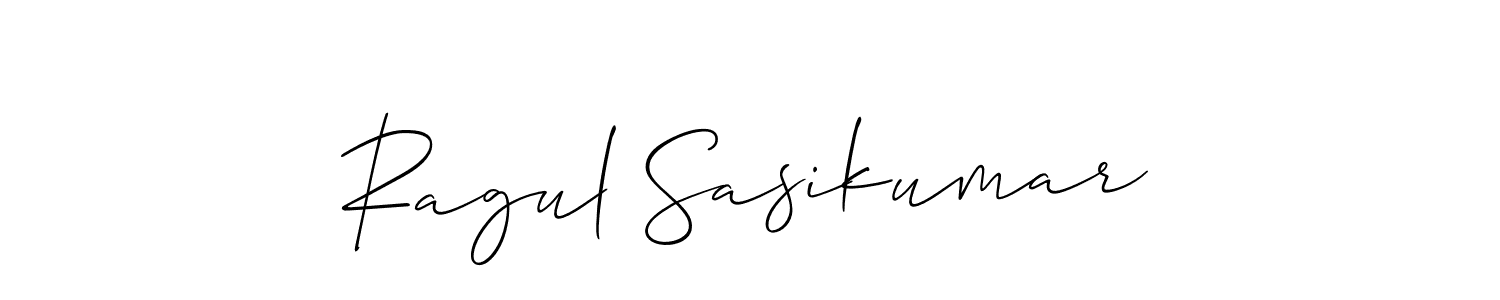 How to make Ragul Sasikumar signature? Allison_Script is a professional autograph style. Create handwritten signature for Ragul Sasikumar name. Ragul Sasikumar signature style 2 images and pictures png