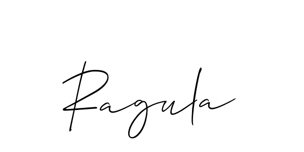 Make a beautiful signature design for name Ragula. With this signature (Allison_Script) style, you can create a handwritten signature for free. Ragula signature style 2 images and pictures png