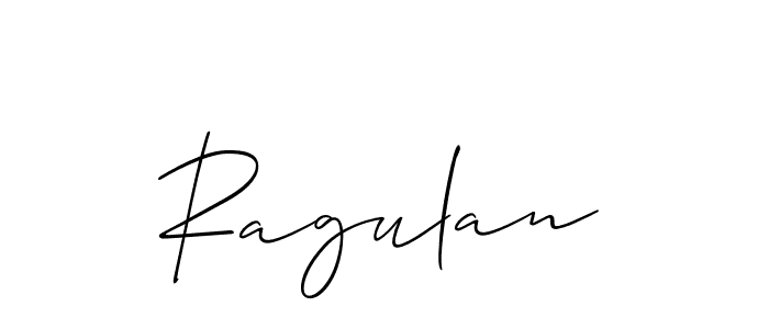 Create a beautiful signature design for name Ragulan. With this signature (Allison_Script) fonts, you can make a handwritten signature for free. Ragulan signature style 2 images and pictures png