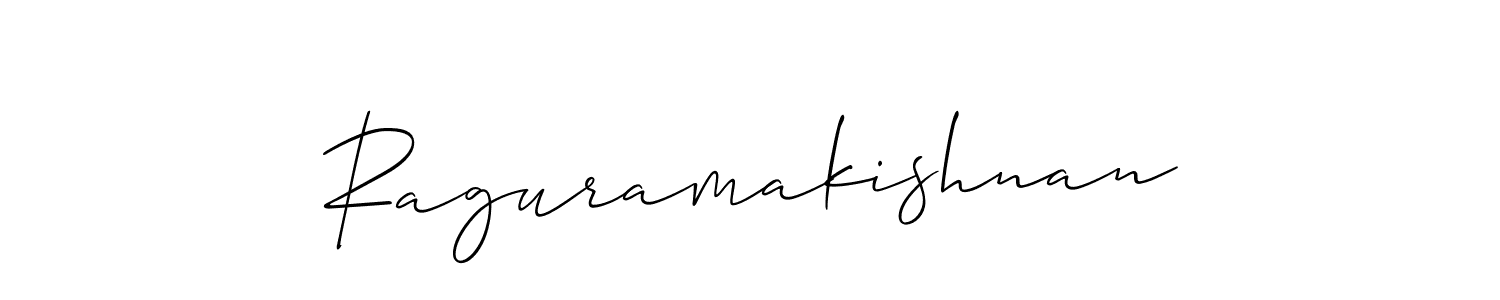 Also we have Raguramakishnan name is the best signature style. Create professional handwritten signature collection using Allison_Script autograph style. Raguramakishnan signature style 2 images and pictures png