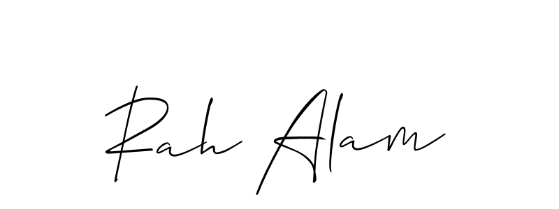 Design your own signature with our free online signature maker. With this signature software, you can create a handwritten (Allison_Script) signature for name Rah Alam. Rah Alam signature style 2 images and pictures png