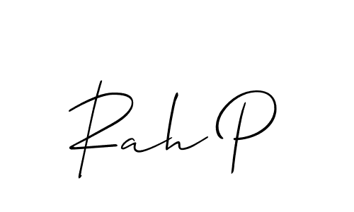 Also we have Rah P name is the best signature style. Create professional handwritten signature collection using Allison_Script autograph style. Rah P signature style 2 images and pictures png