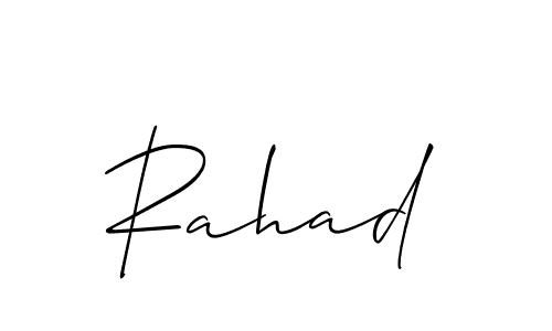 How to make Rahad name signature. Use Allison_Script style for creating short signs online. This is the latest handwritten sign. Rahad signature style 2 images and pictures png
