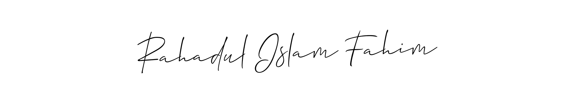 How to make Rahadul Islam Fahim name signature. Use Allison_Script style for creating short signs online. This is the latest handwritten sign. Rahadul Islam Fahim signature style 2 images and pictures png