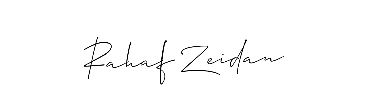 Design your own signature with our free online signature maker. With this signature software, you can create a handwritten (Allison_Script) signature for name Rahaf Zeidan. Rahaf Zeidan signature style 2 images and pictures png