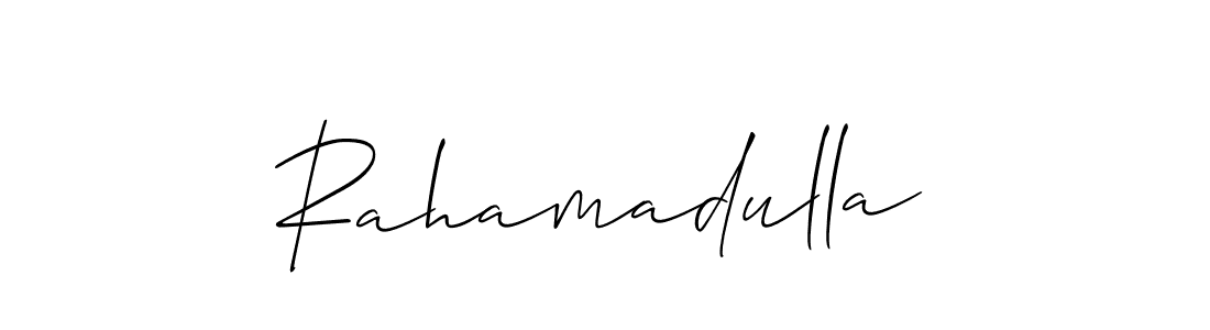 if you are searching for the best signature style for your name Rahamadulla. so please give up your signature search. here we have designed multiple signature styles  using Allison_Script. Rahamadulla signature style 2 images and pictures png