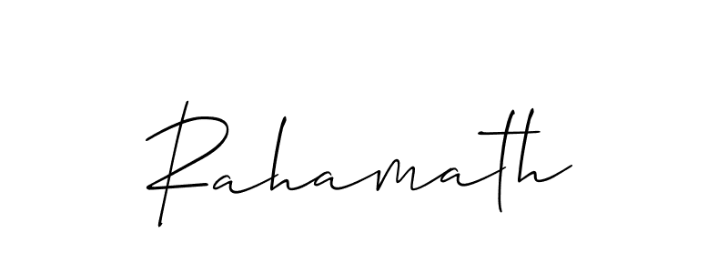 How to make Rahamath signature? Allison_Script is a professional autograph style. Create handwritten signature for Rahamath name. Rahamath signature style 2 images and pictures png